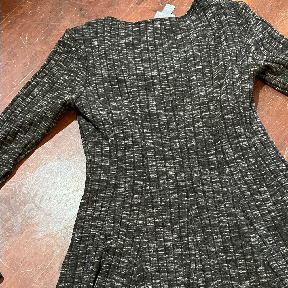 🌻3/$15🌻 Rabbit Rabbit Rabbit Black and Gray Textured Long Sleeve Dress - Picture 8 of 12